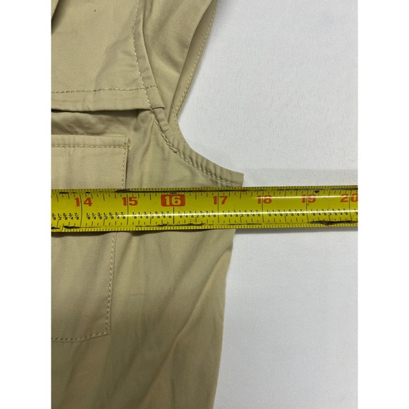 Kenneth Cole Womens Khaki Safari Utility Shirt Dress Belted Tan Size 6 Office - Picture 5 of 12